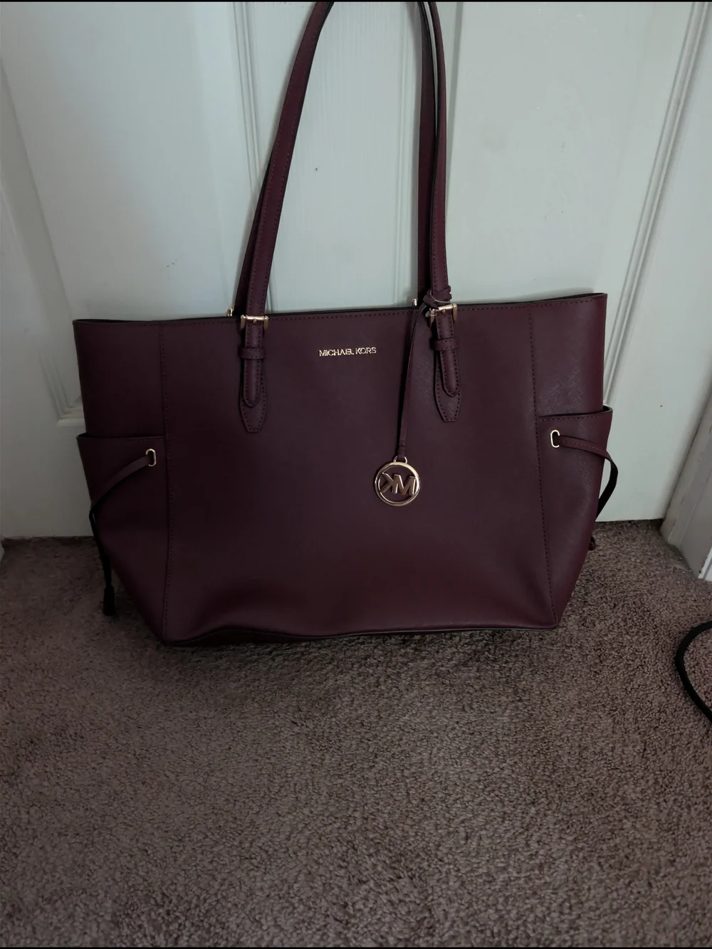 Michael Kors Burgundy Tote Bag